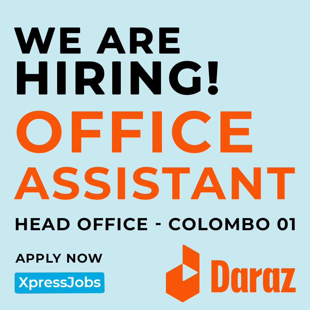 xpress_jobs's tweet photo. Daraz
Apply:
https://t.co/LcYpL4vTMW
#XpressJobs #jobs #Vacancy #recruitment #apply #newjob #srilanka #office #assistant #goodsdistribution #agent #officer #hiring #applynow https://t.co/hGZ9NYQwPO