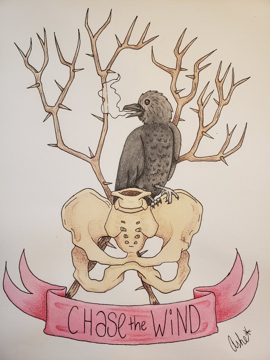 LyricalShadowss's tweet photo. Here we go. All together. I had so much working on this, despite not knowing much about how to draw birds. 😊 The completed @sinseermusic piece, in full color plus shading. #metal #metalhead #ArtForMusicians https://t.co/P1VqVMNNz8