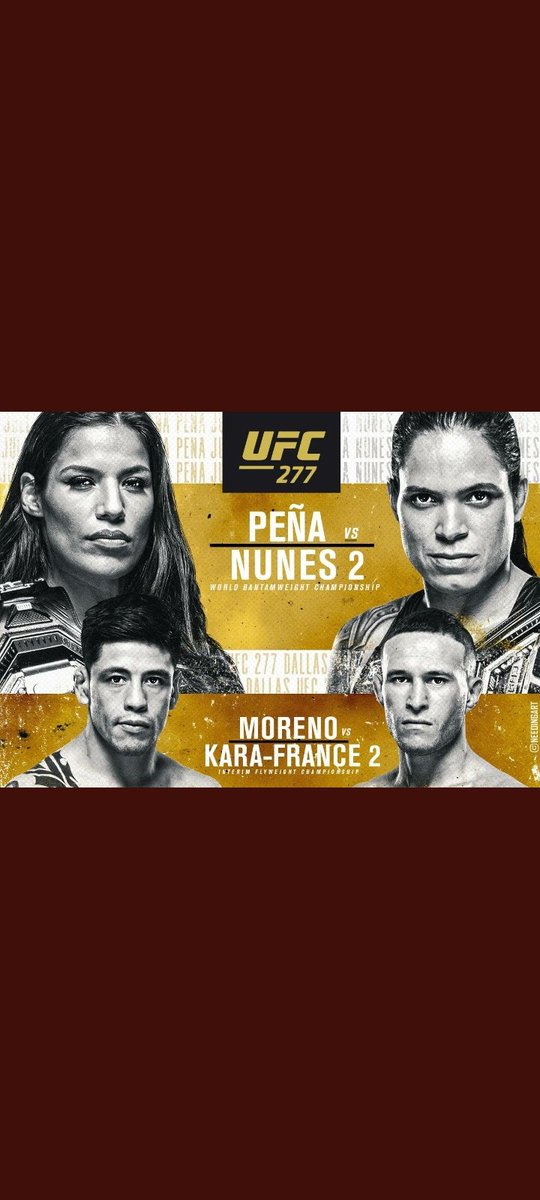 Amanda Nunes official pick for UFC277. https://t.co/Z24IgPYCzJ
