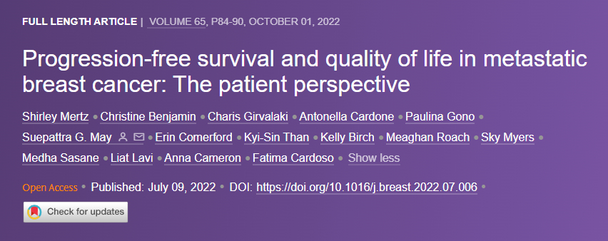 What matters the most to #advancedbreastcancer patients? 🇪🇺 🇺🇸 🇯🇵  👉thebreastonline.com/article/S0960-…

Read the newest publication from The Breast with contribution of ABC Global Alliance President Dr Fatima Cardoso.