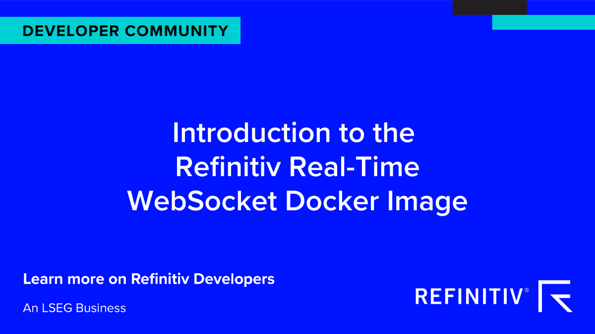 Developers's tweet image. Learn how to run a #Python #WebSocket example in #Docker to consume real-time financial data from the #Cloud: refini.tv/3mxhhBo #DataDevelopers