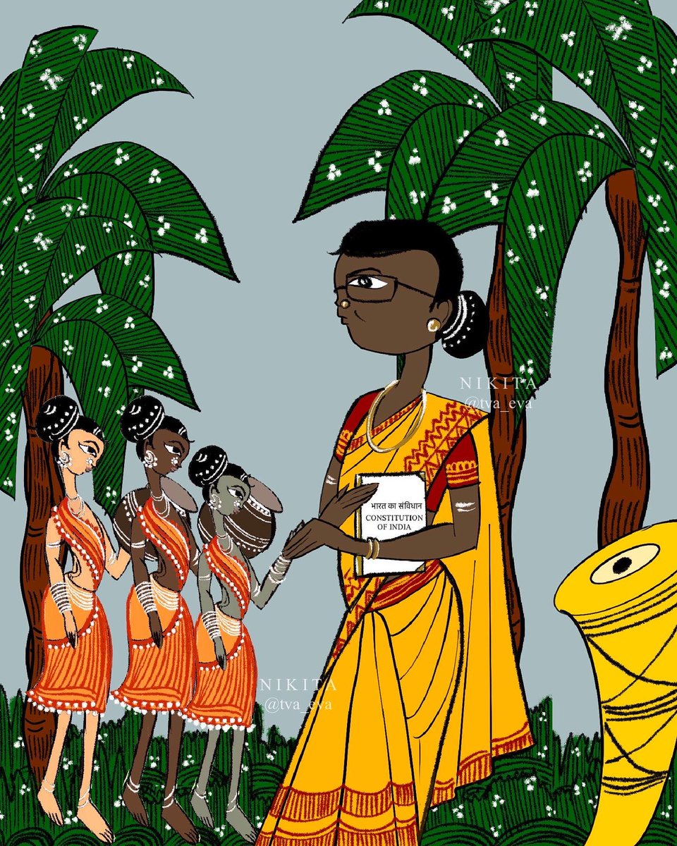 nikita_nagar's tweet photo. @iDroupadiMurmu ji heartiest congratulations to you on being elected as our 15th president. 
This is the second piece of the Santhal art form that I have made and this one the most special one as the feelings and emotions felt while making this one was incredible! Much love!! https://t.co/UJuQCe2svM