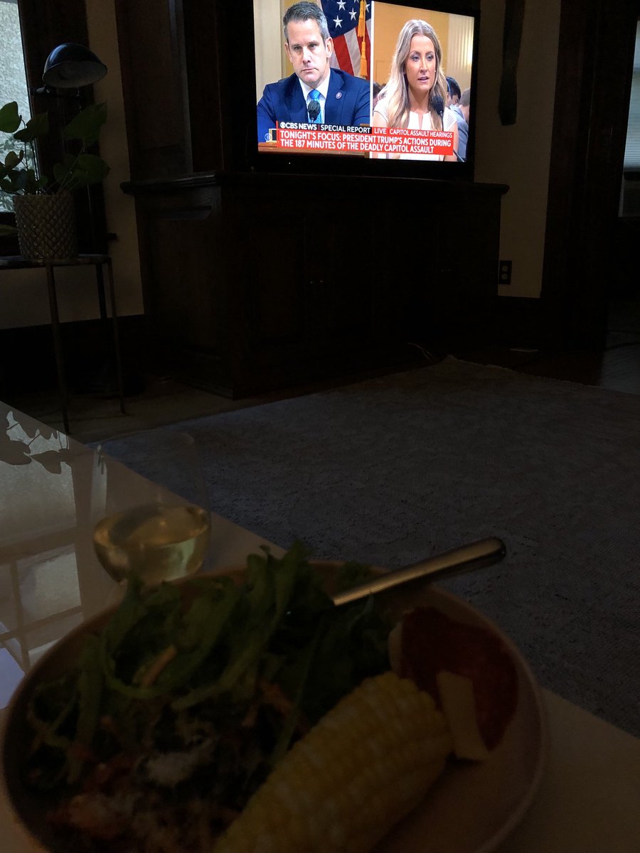 jkmassey's tweet image. #TVdinner Riveting and hugely worrisome. A once in a generation (hopefully) hearing on an attempted coup by a sitting president. #InTheUS