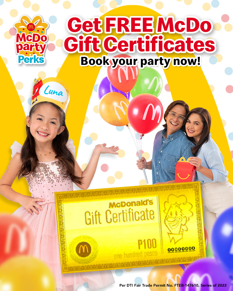 McDo Philippines on Twitter "Your McDo Party can earn you up to ₱1500