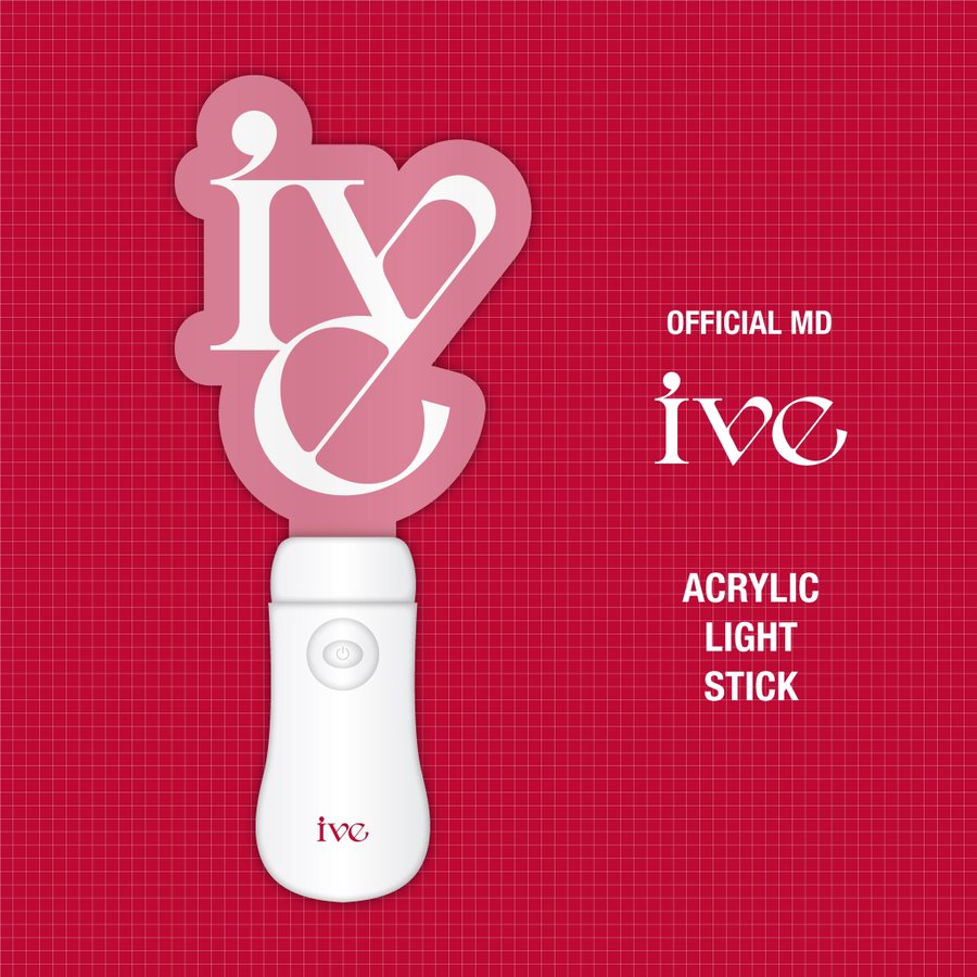 K-POP/アジア 天然石ターコイズ 公式MD IVE ACRYLIC LIGHT STICK ペン 