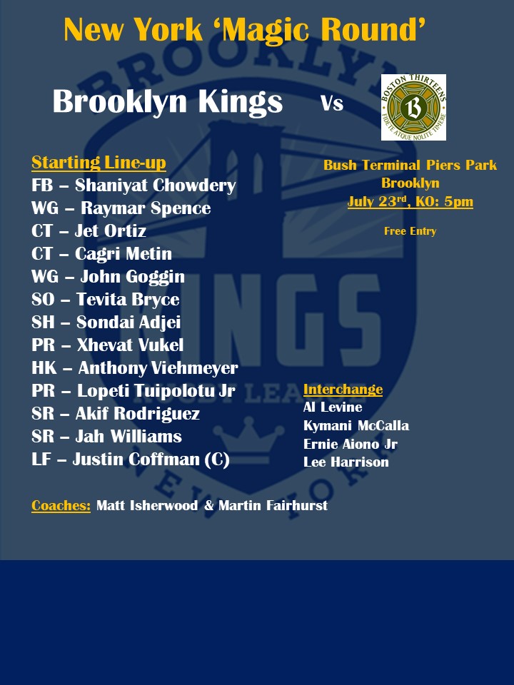 Our first squad announcement since the 2019 USARL National Championship Final win!

Club founder Justin Coffman captains a Kings squad that includes 11 debutants.

#returnofthekings #rugbyleague