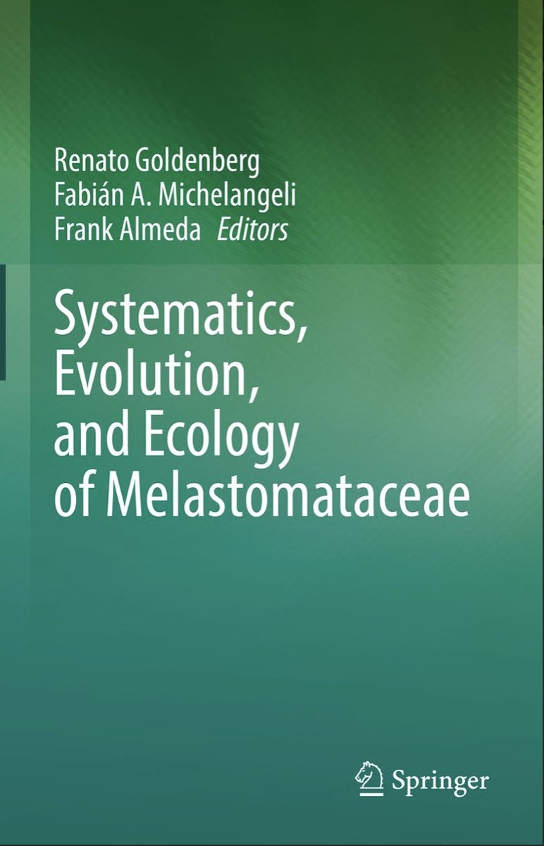 After a two year process (and many more in gestation) a book that brings together most of our current knowledge on #melastomataceae
Thanks to Renato Goldenberg &amp; Frank Almeda for their partnership on to our 70+ coauthors (can only tag 10...sorry)

link.springer.com/book/10.1007/9…