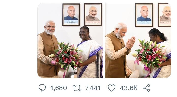 man_phadi's tweet photo. Our 2nd female president Droupadi Murmu ji🎉🎉🎊🎊🙏🙏🙏and 15 president of india or 1st aadiyasi president 🙏🙏🙏🎊🎊🎉 https://t.co/qvOAaAtRHl