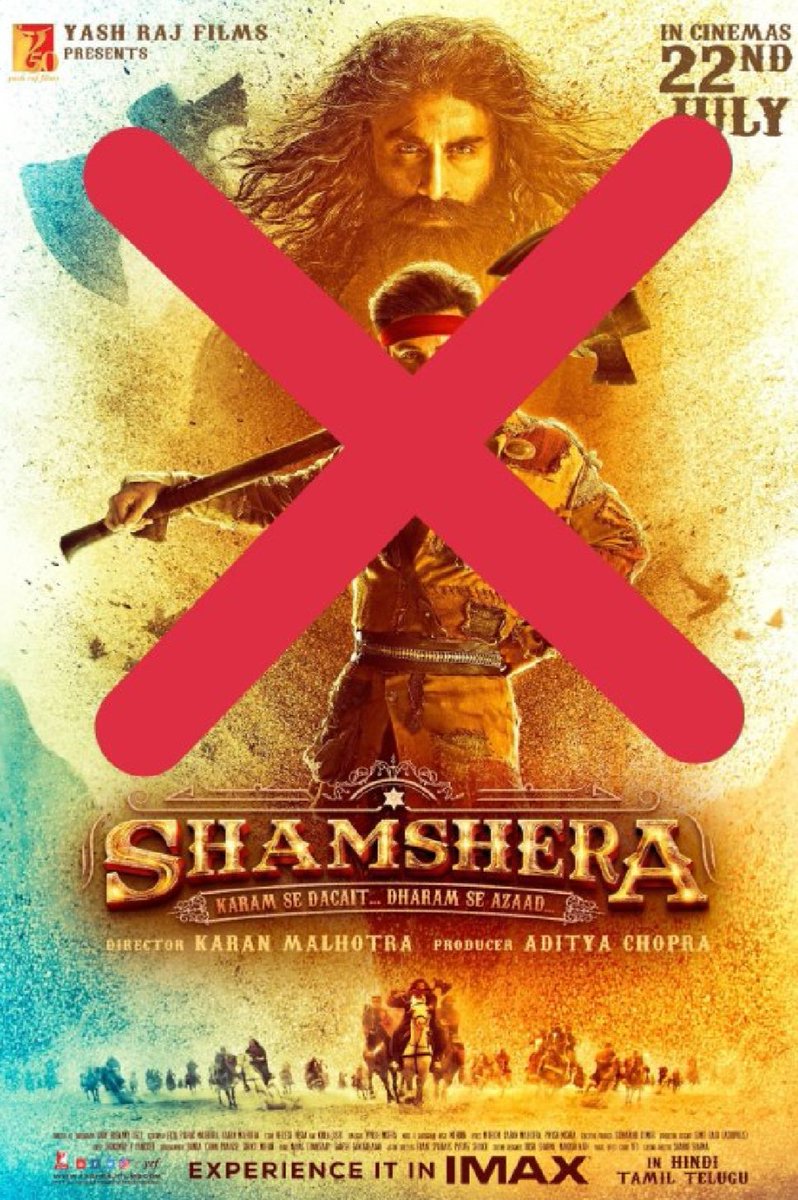AlkeshAmin912's tweet photo. Let's #BoycottBollywood together

Let's Together 
👇
#BoycottShamshera Completely

CBI Jawaab Do InSSRCase🔥 https://t.co/Xi6gqcBEl0