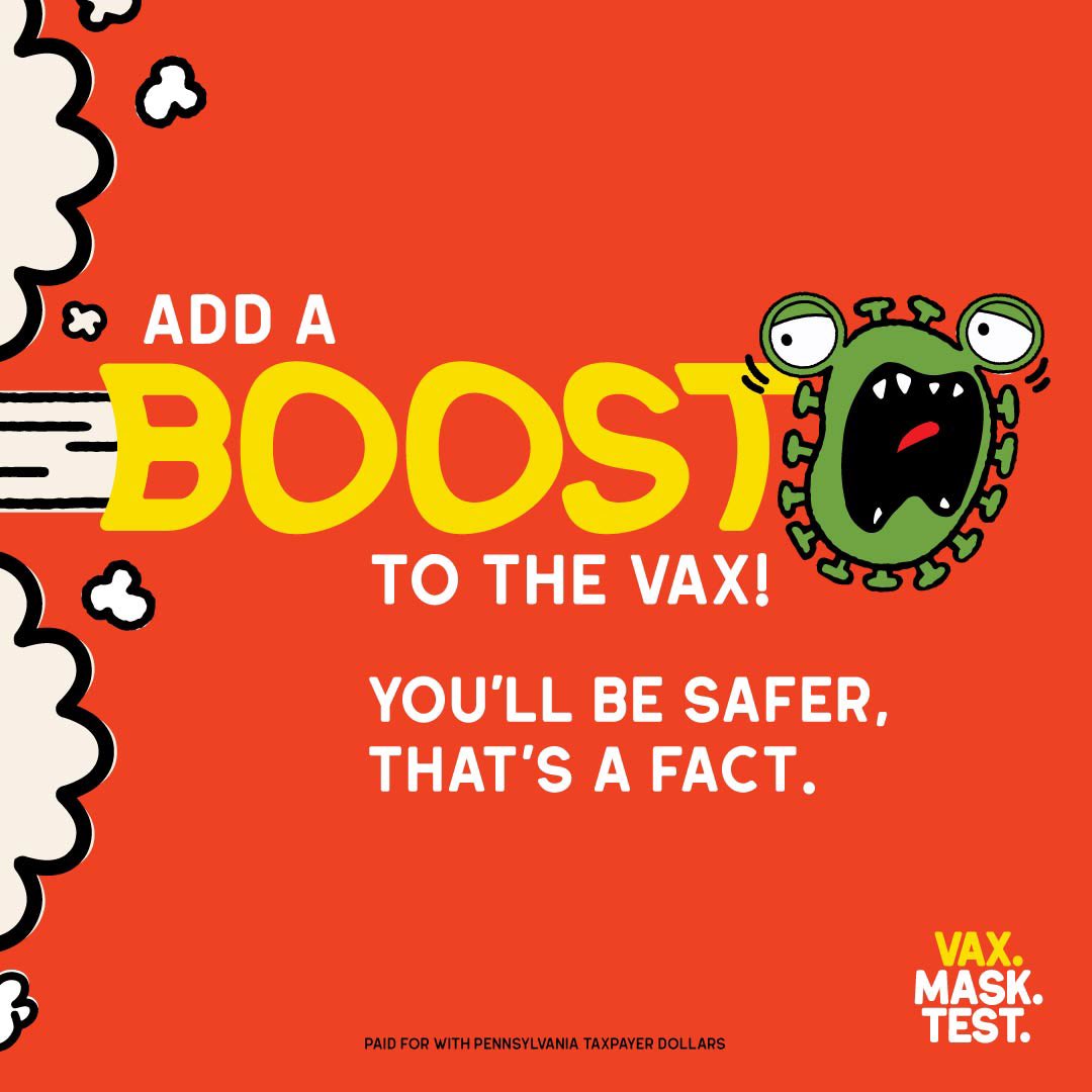 Booster shots provide the added protection you need to fight COVID. They’re free, safe and effective. Schedule yours today. #PABVC #PAAgainstCOVID