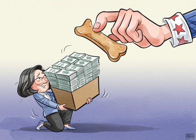 CGMeifangZhang's tweet photo. #ChinaDailyCartoon Flunky #Taiwan https://t.co/GMRi9nyngY