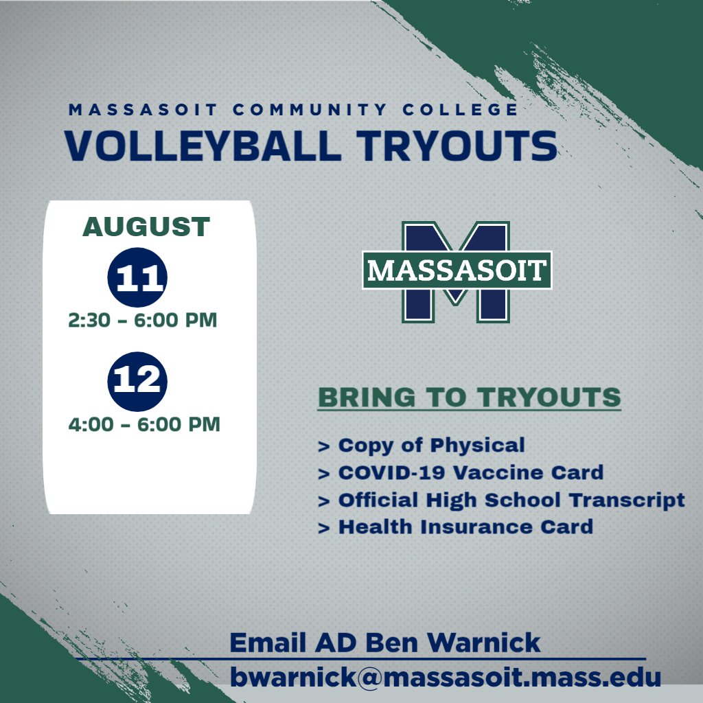 Volleyball Tryouts Announced!

@MassasoitTweets <a href="/BrocktonSports/">Brockton Enterprise sports</a>