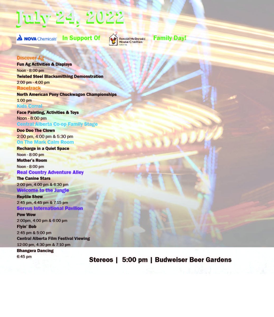 Here is this Westerner Days weekend schedule! What Fair food are you going to try this year?

See you Soon! 🎡