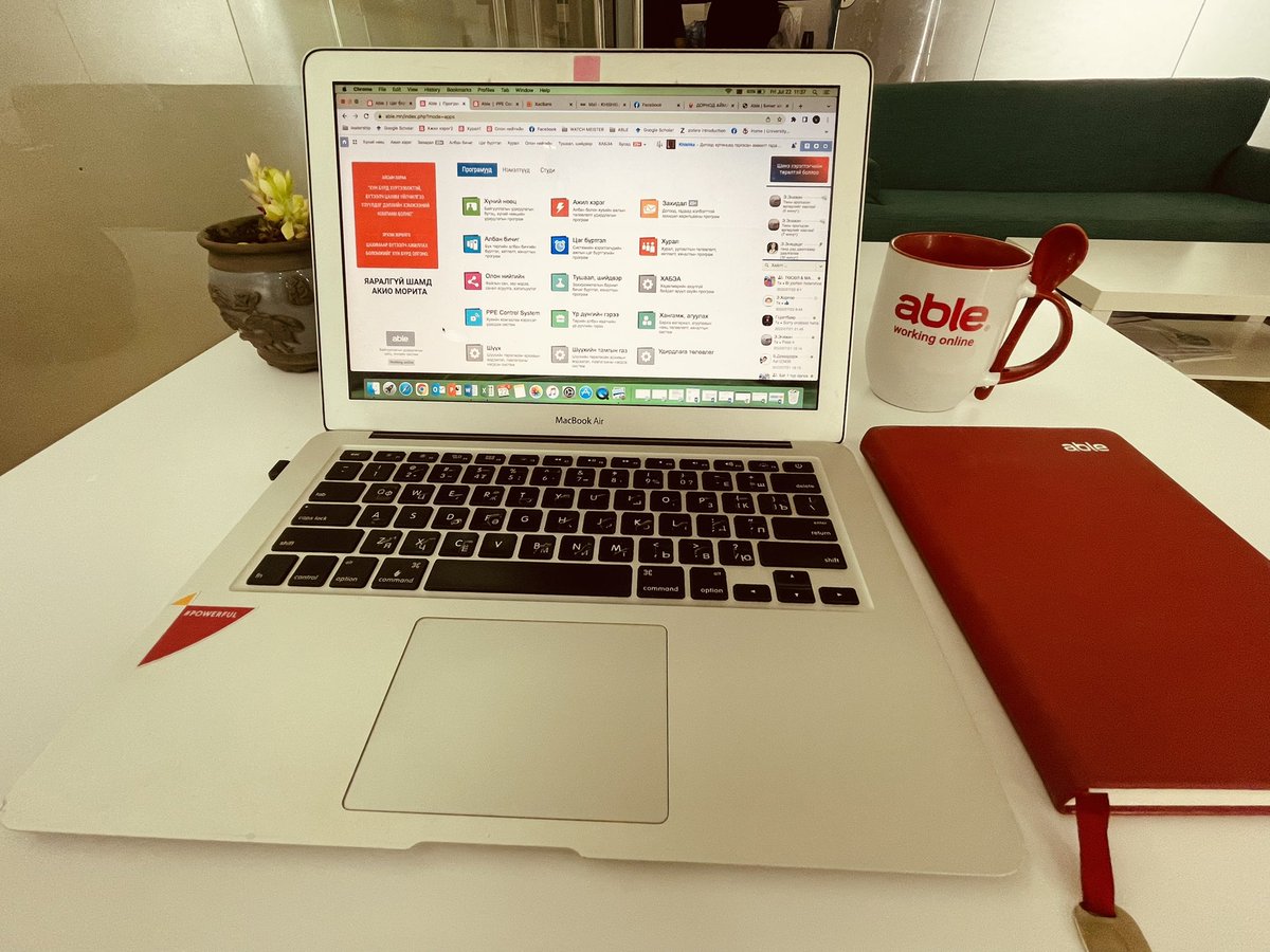 Enjoying @AbleCoffeeRoom ☕️👩‍💻
Ажлын байрны тух, тааламжтай нөхцөл, соёлыг бүрдүүлсэнээр ажилчдын ажлын бүтээмж дээшилдэг. 

#AbleCoffeeShop #AbleWorkingOnline #ЭйблЦахимАжлынОронЗай