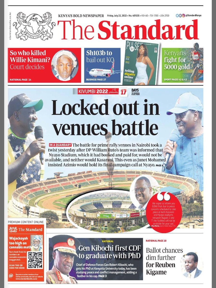 captaintvke's tweet photo. Ni #FurahiDay! GOOD MORNING!
Welcome your Friday entertaining show #CentralRuciini on your favourite radio station @centralfmke with Captain @Irungu_hitech
#NewspaperReview
#Kigocotuuu
#MugithiExpress https://t.co/fwsEnF4dof