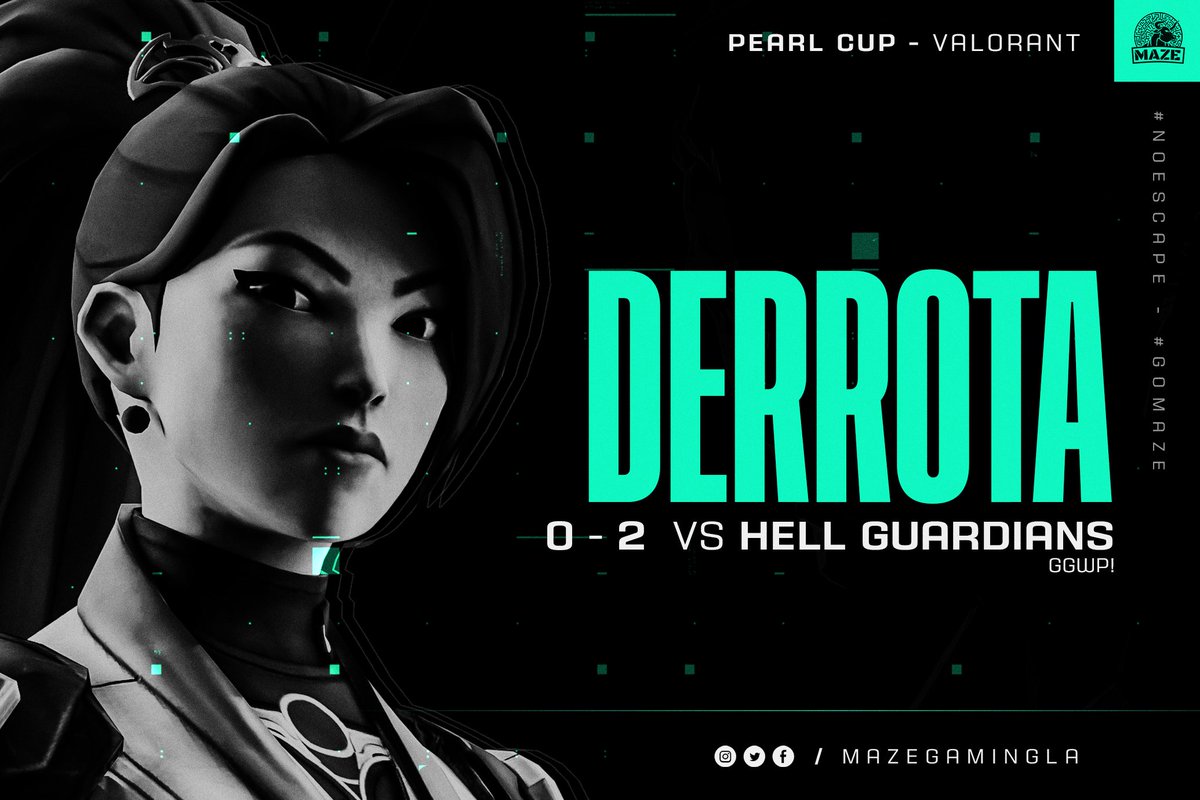 #Valorant | <a href="/Atz_Tournaments/">ATZ Tournaments</a> 

Nuestros Radiantes compitieron frente a frente, pero los guardianes se llevan la serie por 0-2 

¡GG WP <a href="/HellguardiansE/">HellGuardians Esports</a>! 🤝

Hasta aquí finaliza nuestra participación en la Pearl Cup, Muchas gracias por el apoyo!

#GoMaze #NoEscape