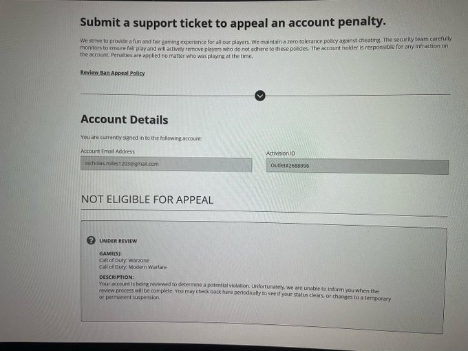 Went to give COD another shot just to get shadowbanned after 3 games lmao https://t.co/Mh1ircLl2T<a href="/tag/worldofwarcraft"class="tags"><span>#worldofwarcraft</span></a>