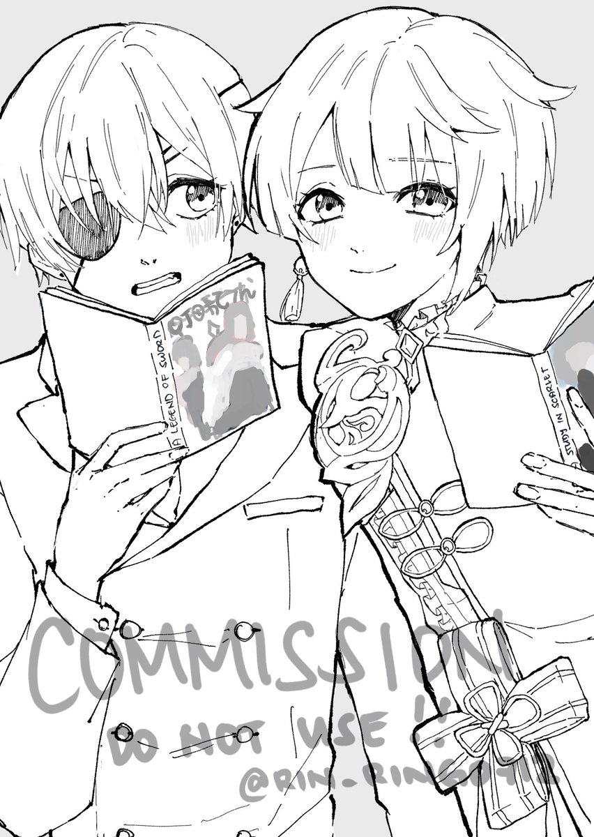 This is a sketch commission that I finished before.

The two young master 🥰💕 

Pls do not upload anywhere. 