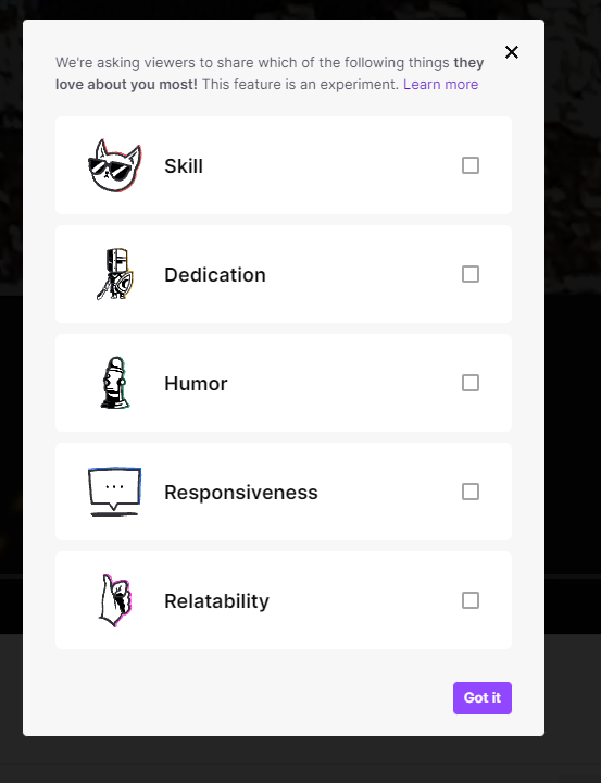 UnatentiveSloth's tweet photo. Twitch is rolling out a new feedback feature. Appreciate everyone going to my channel and clicking the button to feed the analytics how awesome I am.

#twitch #twitchstreamer https://t.co/nLIdV3iO46