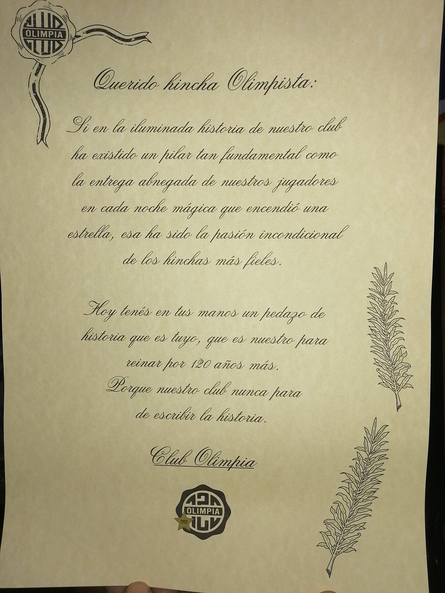 Zayas_Matii's tweet photo. Sea cual sea la circunstancia, "el @elClubOlimpia nunca para de escribir la historia" https://t.co/h9LpuFD0sj