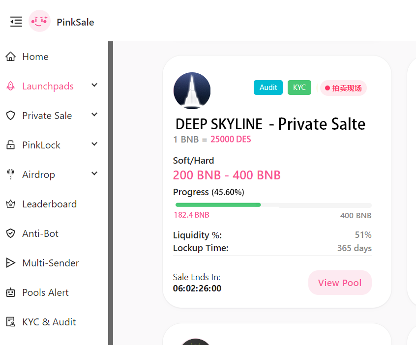 des_token's tweet photo. DES pre-sale is in full swing. Enter Pinksale to participate in our project! https://t.co/MRj7ZqW9R4