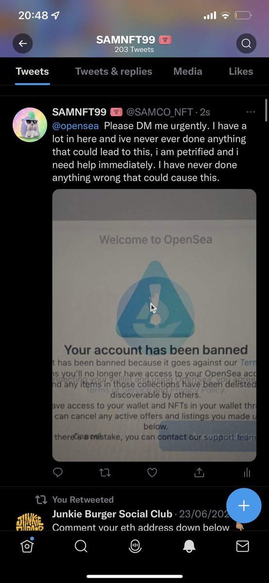 SAMCO_NFT's tweet photo. @opensea_support https://t.co/EraRQU8j7h