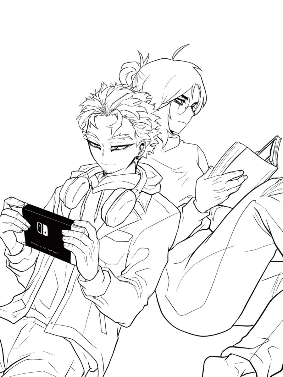 localyakitori's tweet photo. I have no intentions of finishing this so here’s a small college AU sketch https://t.co/vaegcbsLaC