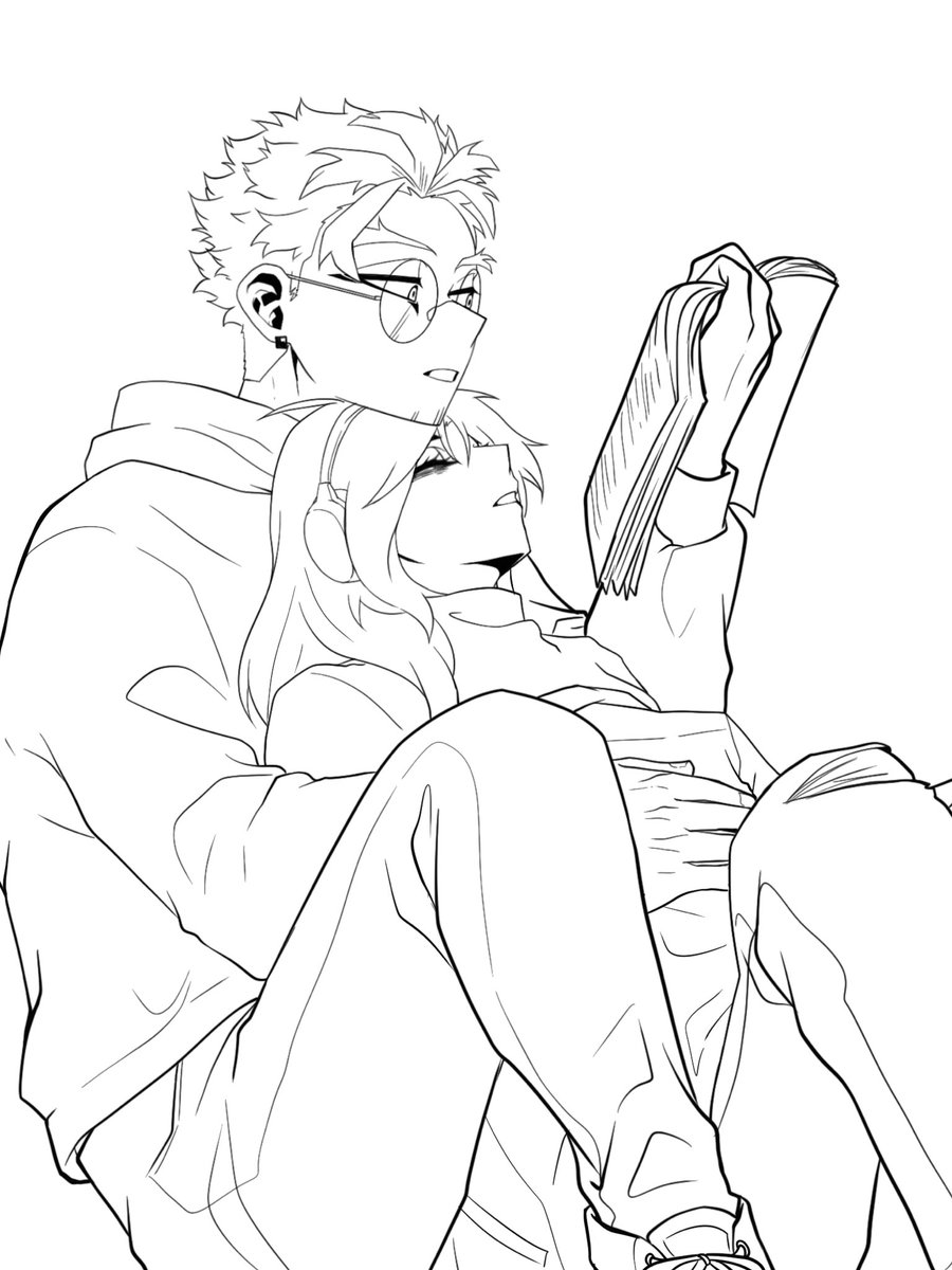 localyakitori's tweet photo. I have no intentions of finishing this so here’s a small college AU sketch https://t.co/vaegcbsLaC