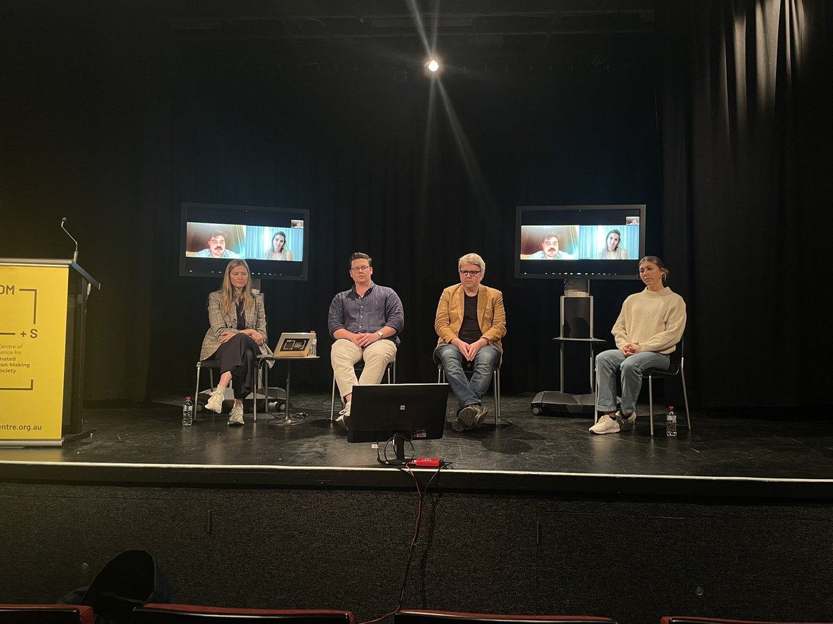 DrIlyushina's tweet photo. Day 3 of #ADMS2022 Symposium. A stellar panel on #DAOs by @DrDarcyAllen @ElinorRennie @kelsiemvn @chrisberg @jonipirovich and @deeb_eth πππ #workfordao #blockchain #research @BlockchainRMIT @RMIT https://t.co/uVDxhOr6w6