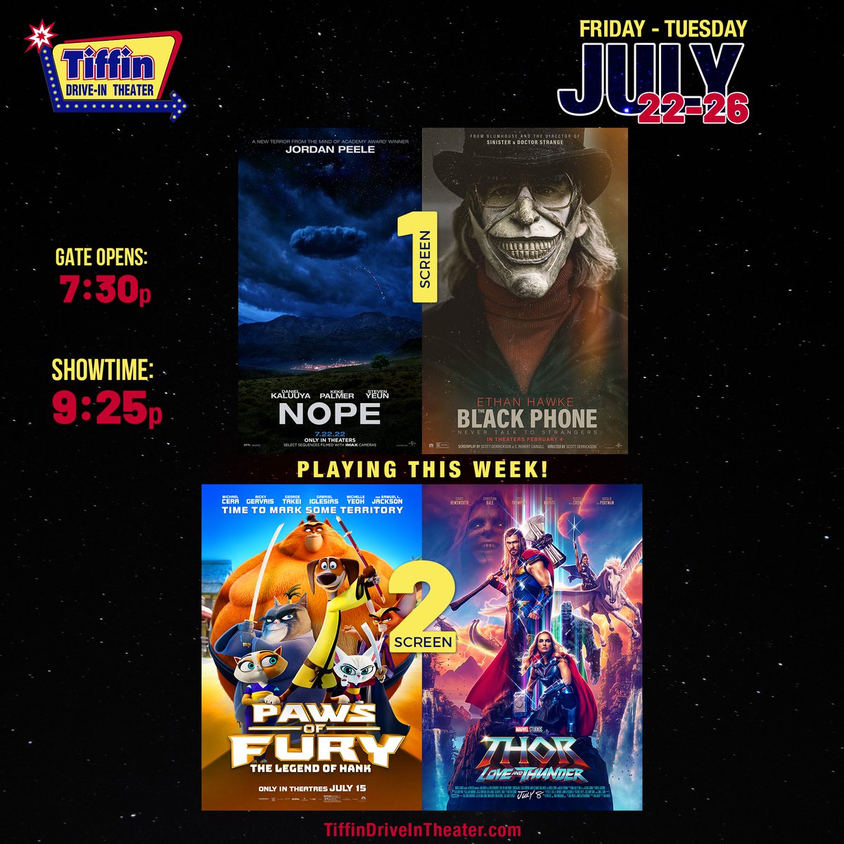 Tiffin Drive-In Theater tweet media