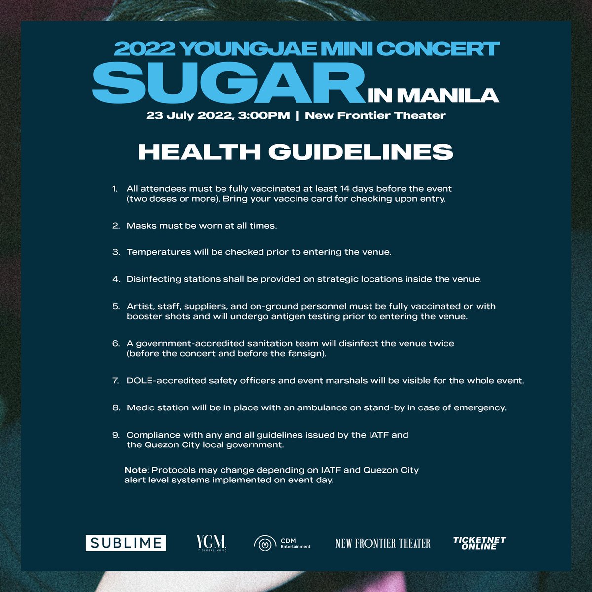 2022 YOUNGJAE MINI CONCERT TOUR <SUGAR> IN MANILA ✔ 23 JULY 2022 ｜ NEW FRONTIER THEATER @GOTYJ_Ars_Vita #영재 #YOUNGJAE #SUGAR