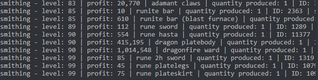 So I've been working on a project to help with money making, so far so good.  I still need to work to make it more appealing to the eyes for the larger category searches but I'll get there.