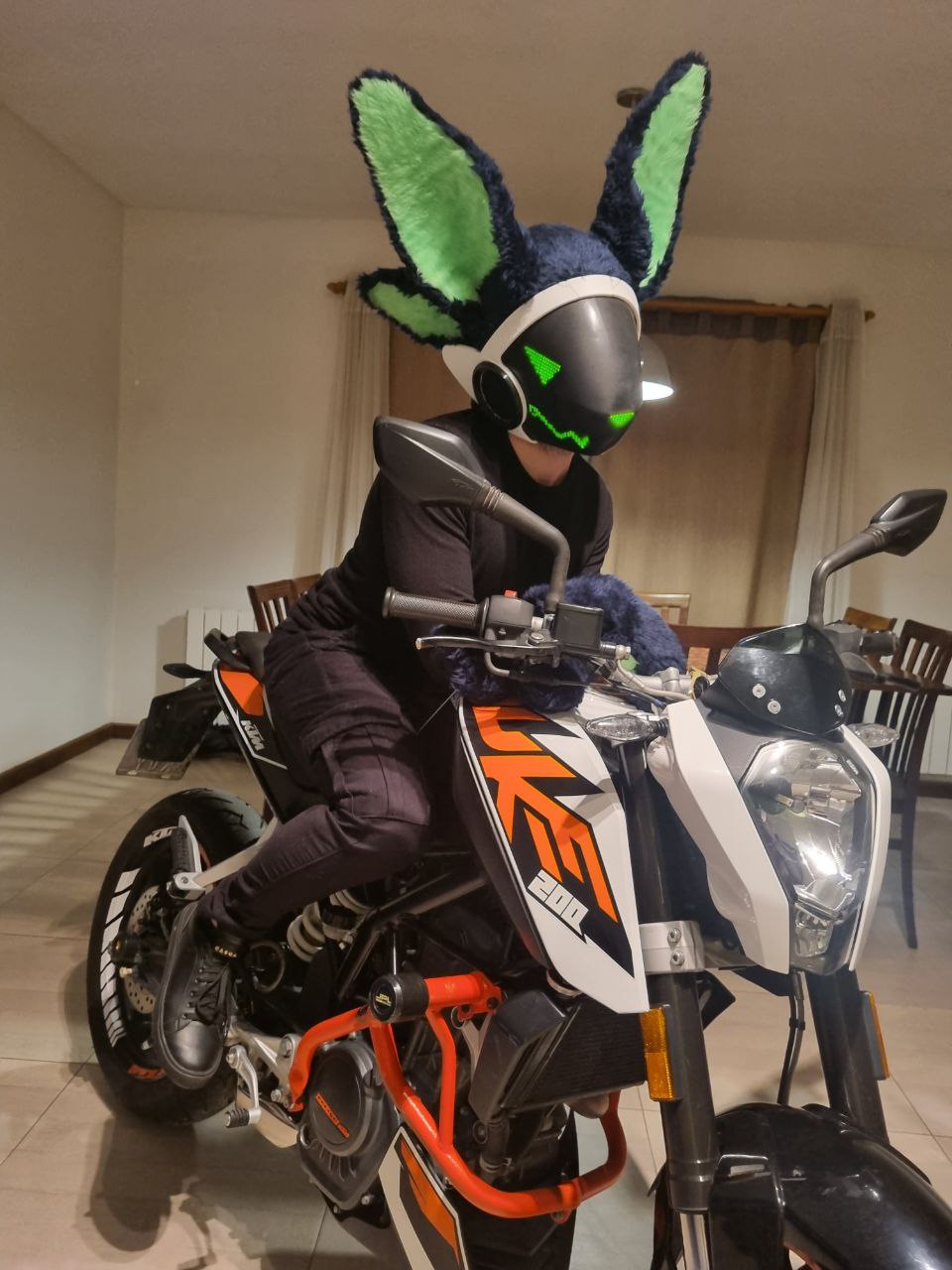 Here is a picture of me with my protogen fursuit at the Avignon