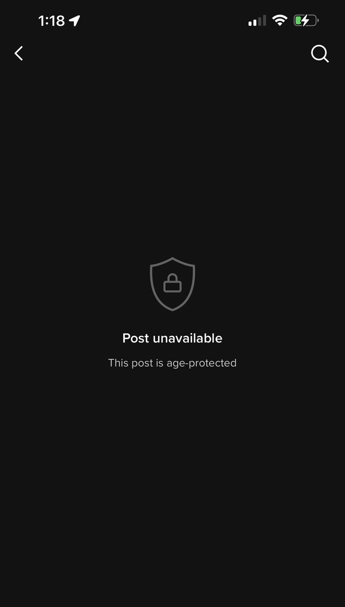 hexthegobbo's tweet photo. @TikTokSupport Uhh why am I getting this error message? I’m 35, for one. Two, I don’t have restricted mode turned on and I never have. https://t.co/EDW0nNDY2Q