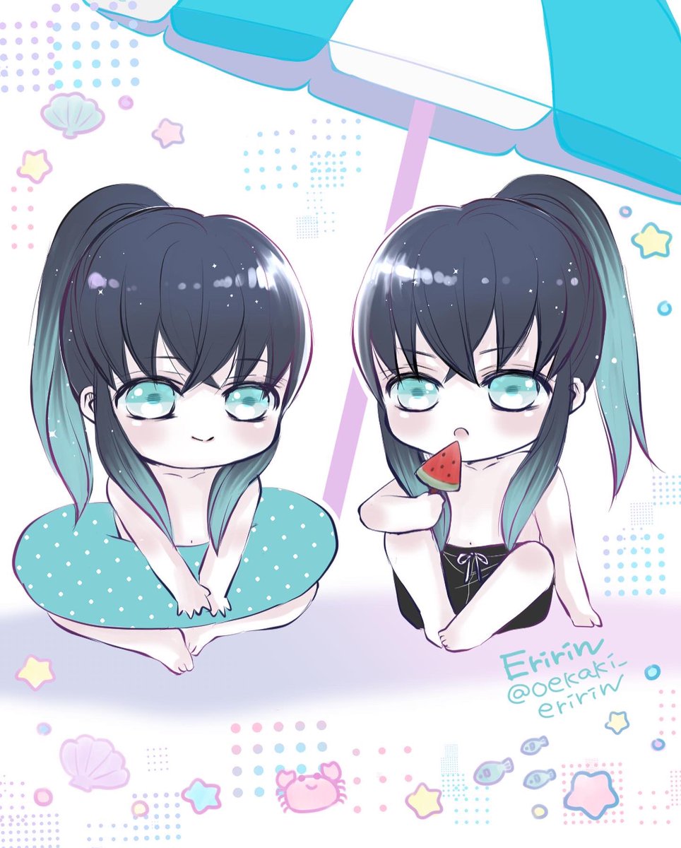 えりりん（滝永エリナ）さんがTwitterに投稿した時透無一郎(鬼滅の刃)のイラスト。
