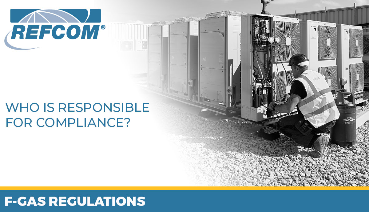 In the UK, the person having control of the #equipment containing the #FGas #refrigerant, typically a company, is likely to have responsibility. Also, any business employing personnel involved in #refrigerant handling must ensure that they have the appropriate #qualifications.