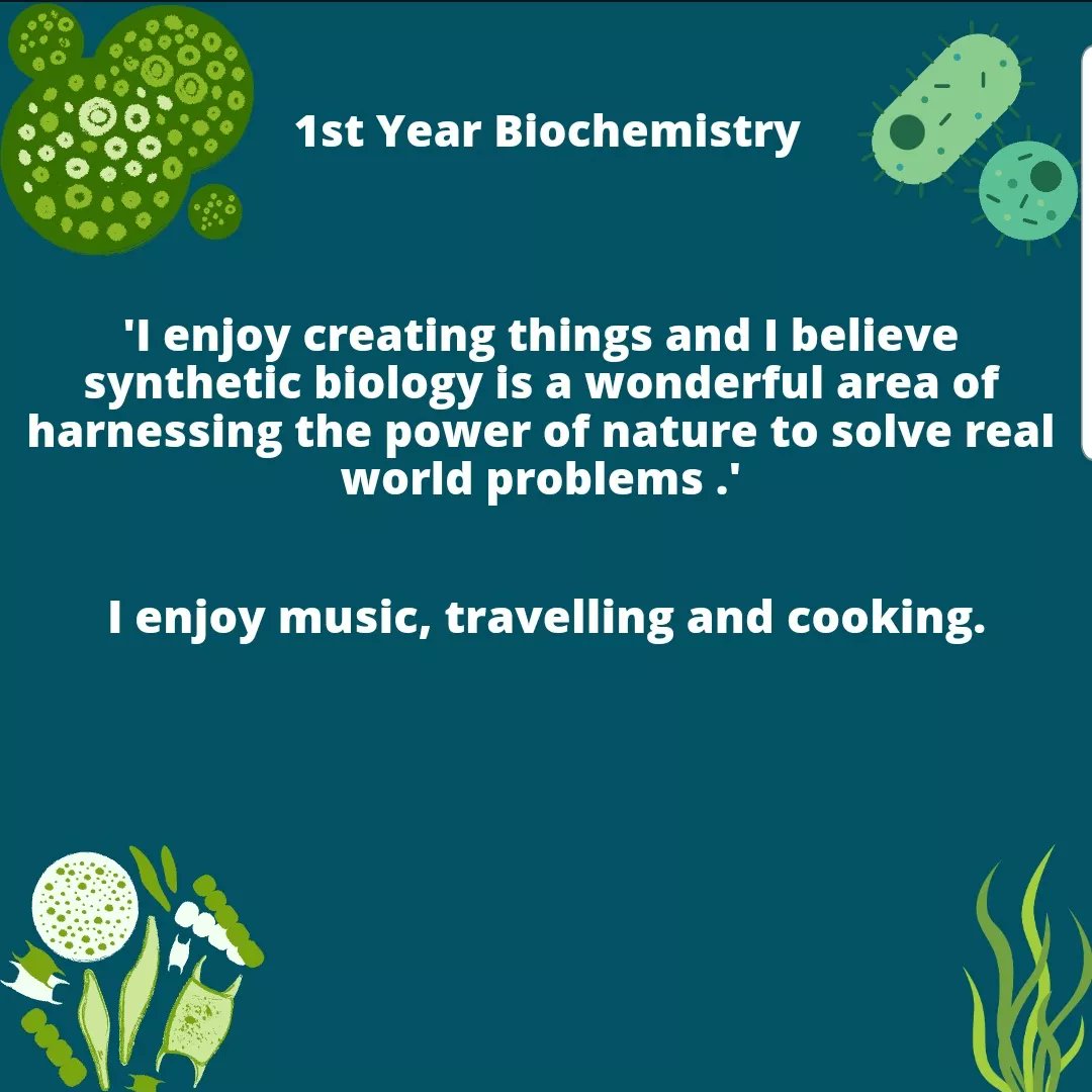Meet our team! Catherine Jiaqian Dong is a 1st Year Biochemistry student and she is part of the Human Practices and Wet Lab teams!
#iGEM #Syntheticbiology