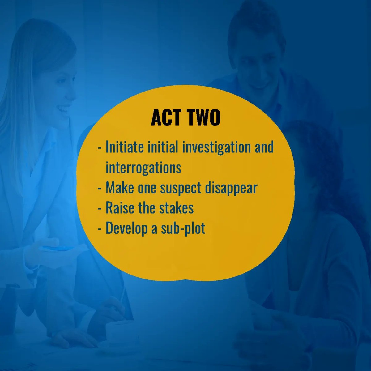 BfcPublications's tweet image. Mystery Plot Template - Cheatsheet

#storyplot #authortips #writingtip #writinginspiration #writeforlife #publishingtips #selfpublishingtips #writer #author #writing #indieauthor #writingcommunity #writerscommunity #selfpublishedauthor #selfpublish #selfpublishingauthor