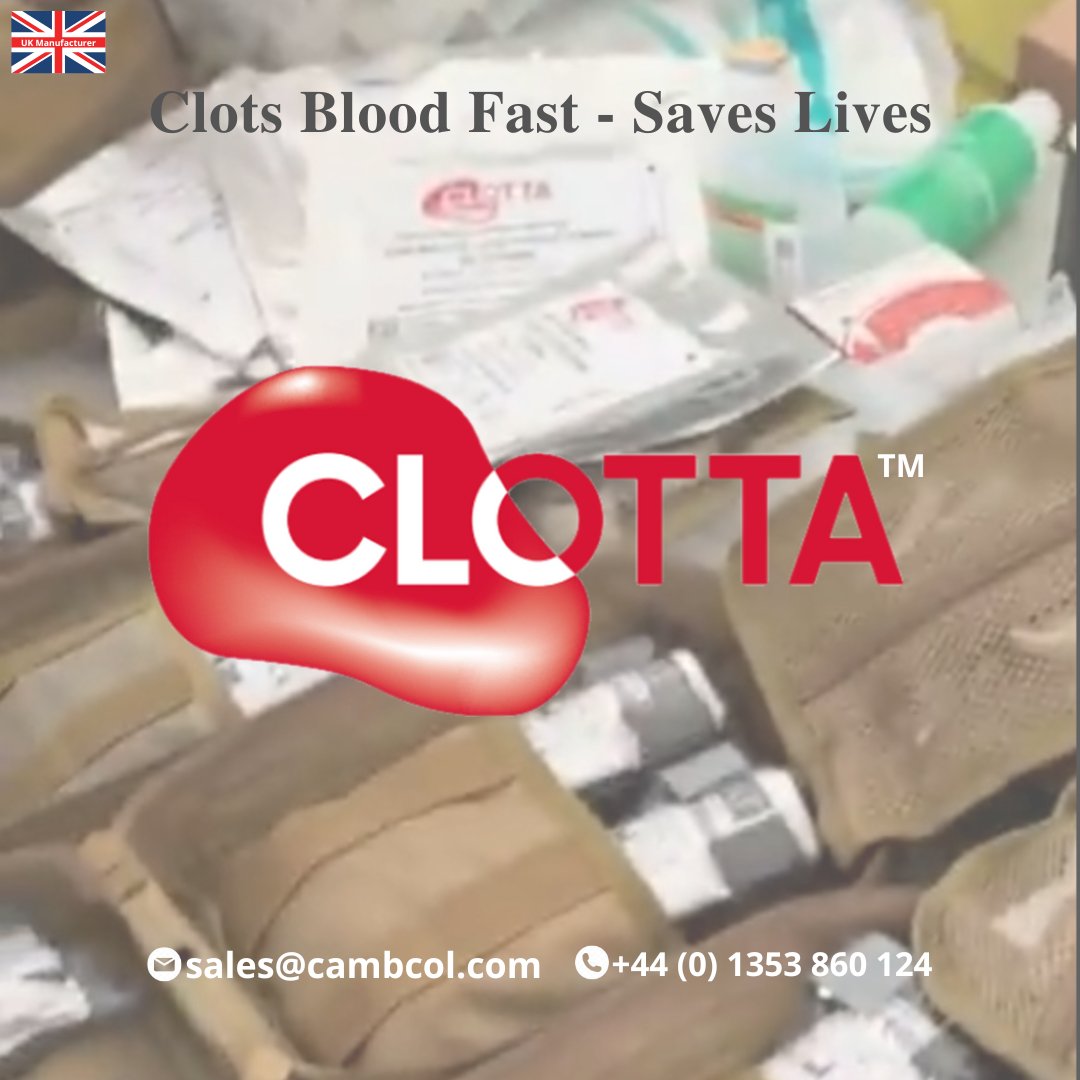 Great to see the addition of Clotta™ Haemostatic Blood Clotting Sponge in the Smart Medical Aid packs going out to help the Ukraine.
Clotta™ - Clots Blood Fast, Saves Lives, Promotes Wound Healing.

#smartmedicalaid #haemostat #innovation #traumacare #britishmanufacturing