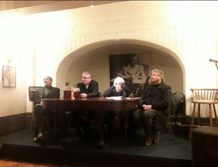 LenPascalCheeth's tweet image. Con Raúl Zurita en el lanzamiento de "Utopía Sucia" de mi amigo Juan Ariel Zuñiga, en la emblemática SECH.