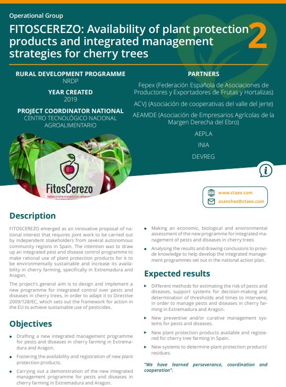 CTAEX_CIT's tweet photo. 🍒🍒Conoce un poco más el #GrupoOperativo #FITOSCEREZO en el que participa CTAEX accediendo al dossier "Plant Health" publicado por @redrunacional
@EIPAGRI_SP
➕ info: https://t.co/yA8memBbGL
#FEPEX #DEVREG https://t.co/Pd7Sd8zOj7