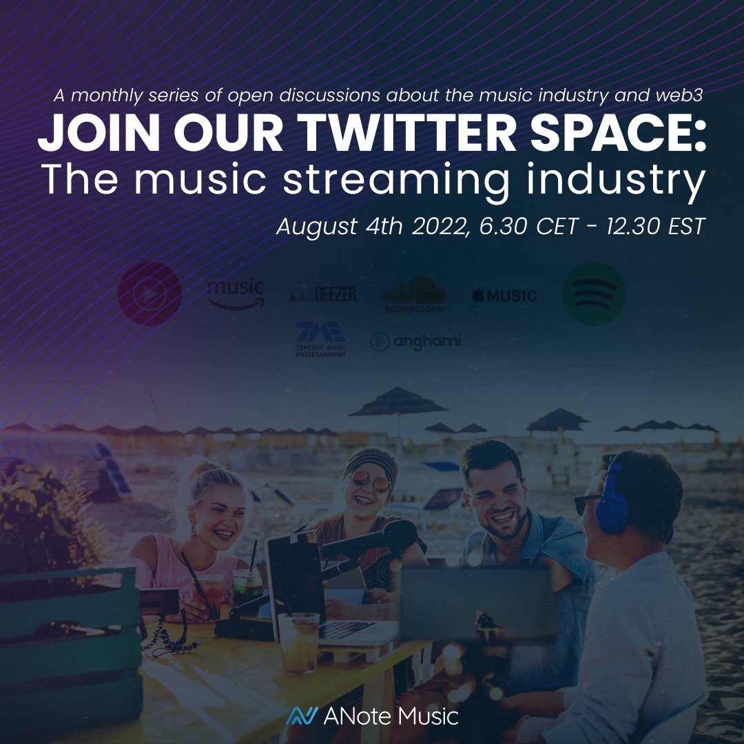 Introducing a monthly series of open discussions about the #music industry. 🎙️
The first episode will be: an overview of the current music #streaming landscape, their business models and future perspectives, what’s next? 
Set a reminder to join in! 🎶