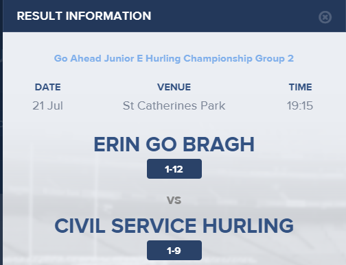 Well done to our Junior B team who beat <a href="/NaomhFionnbarra/">Naomh Fionnbarra</a> on Tuesday evening, hard luck to our Junior E team who narrowly lost out to <a href="/Eringobraghgaa/">Erin go Bragh GAA</a> last night

Next fixtures 
Jun B team Vs <a href="/craobhchiarain/">Craobh Chiarain GAA</a> - 24/07
Jun E team Vs <a href="/Clannagaelfont/">Clanna Gael Fontenoy</a> - 25/07

Both at home

#ServiceAbu