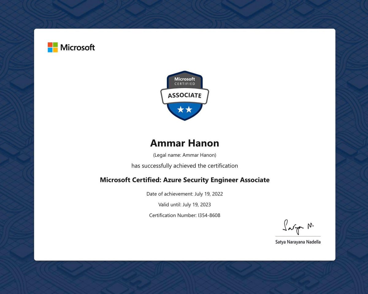 Just passed Azure Security Engineer