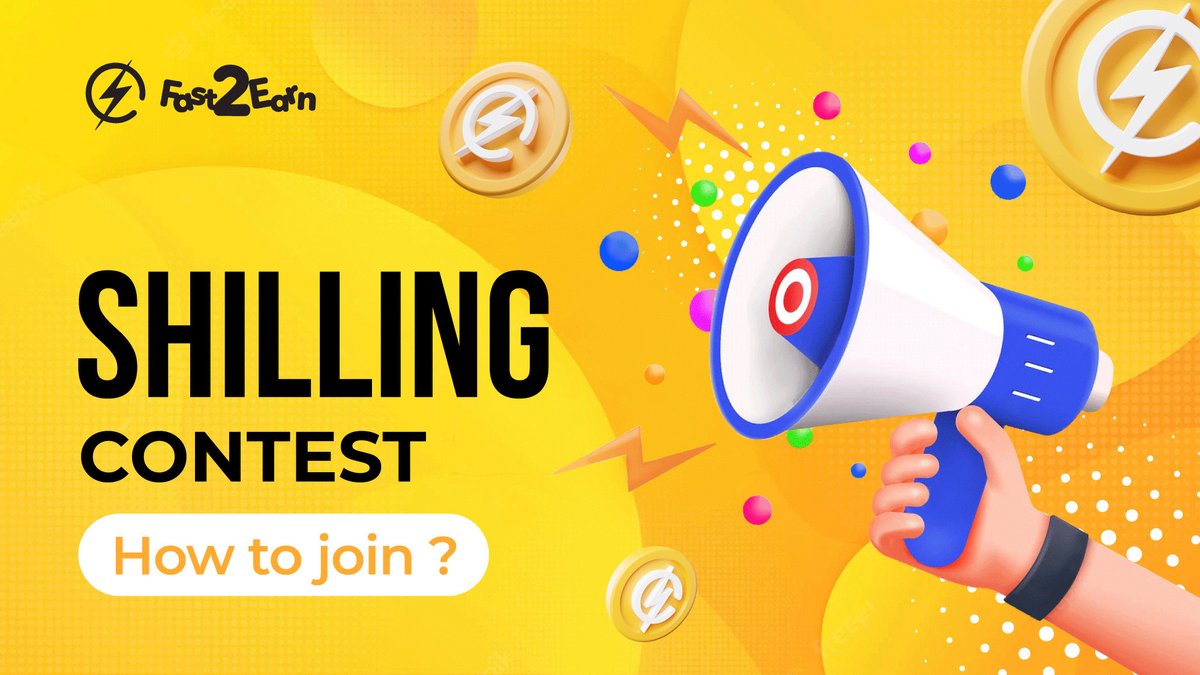 ⚡️SHILLING CONTEST

🔥HOW TO JOIN?

1.Join this group t.me/fast2earn_shil…
2.Shill t.me/Coinmarketcap_… |  t.me/AirdropHunterc… to all the social networks, groups you have
3.Send your shared proofs such as screenshots to this group t.me/fast2earn_shil…

#fast2earnapp