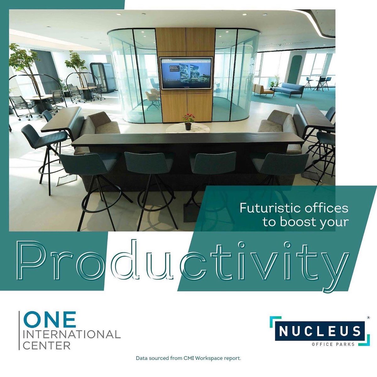 A great office is great for business. And so, the brand new Tower 4 at #OneInternationalCenter aims to boost your productivity and comfort with futuristic and greener office spaces.

#AToweringSuccess #LowerParel #OfficeSpaces #TransformWithNucleus