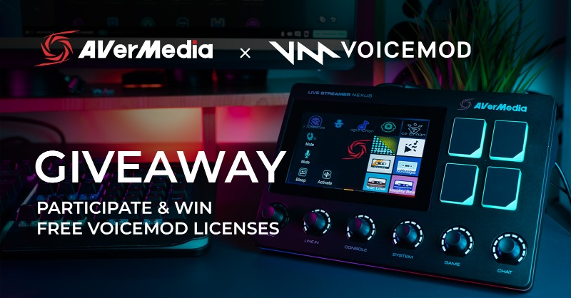 AVerMedia_FR's tweet photo. 🌟DES ABONNEMENTS VOICEMOD À GAGNER🌟

Obtenez une licence  pour utiliser 
@voicemod sur votre stream ! 

Comment participer ?

1) Follow @AVerMedia_FR &amp; @voicemod 
2) RT 🔁and Like ❤️ ce Tweet

Les gagnants seront annoncés chaque semaine !

C'EST TOUT ! BONNE CHANCE https://t.co/e4QmaBy2rW