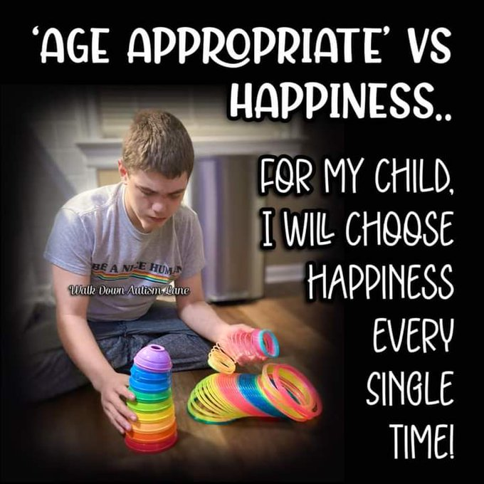 thevitalsapp's tweet photo. Age Appropriate is a social construct. Happiness is a human need. Let people be happy. #learningdisability #autism #NotYourDecision #NotYourBusiness #behappy

Via @HelenAshby72 https://t.co/OWVUVt7Cz9