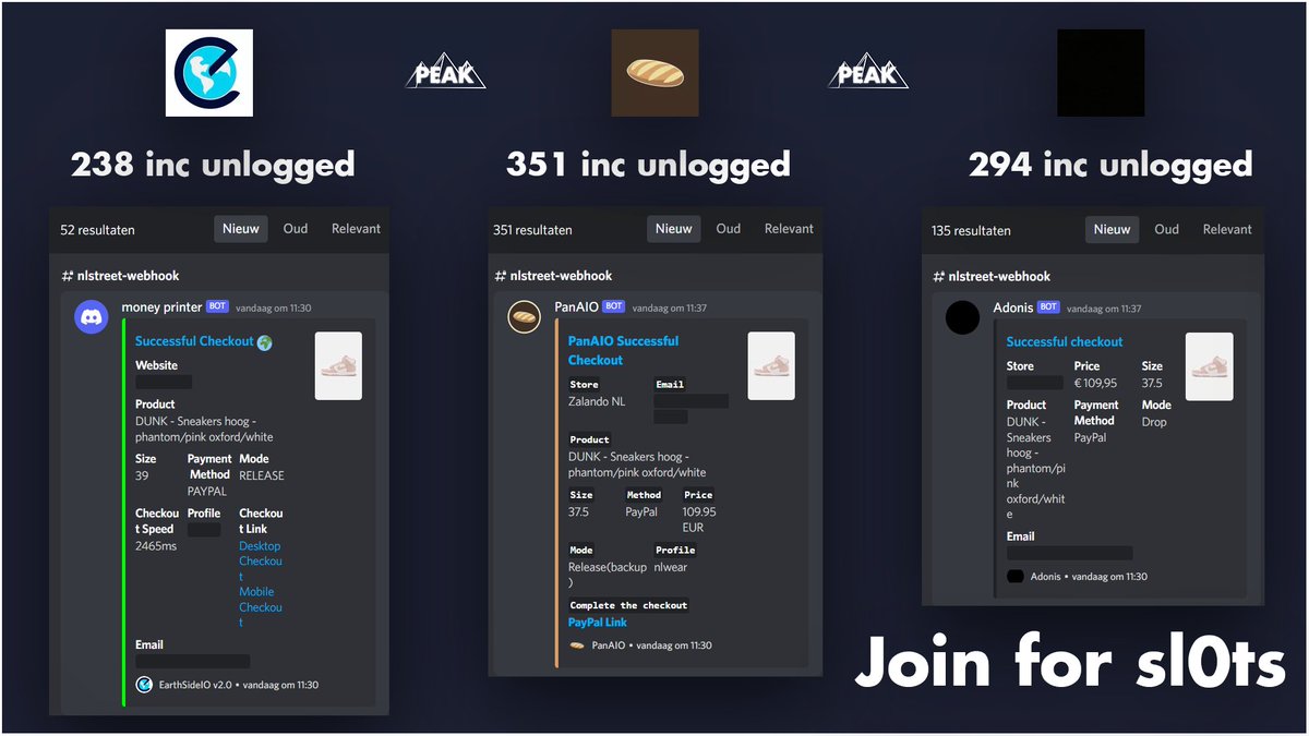 peakaco's tweet image. Thanks to:
@AdonisBots, @EarthSideIO, @panaiobot 
 @GoatifyIO, @EscapeNotify
