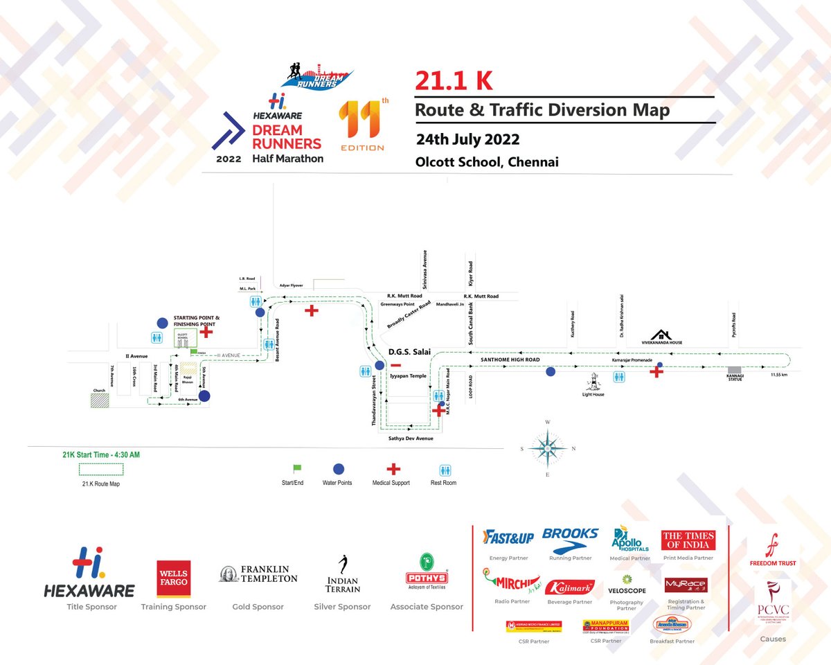 DRHM_Chennai's tweet photo. Your Event Route Map is here!
Familiarize yourself with the map & we'll see you all at the starting line on 24th July 2022! This Sunday!!
@HexawareGlobal
#DreamRunners
#DRHM2022
#Hexaware
#LetUsRunSoTheyCanWalk
#RunClean
#RunResponsible
#SheShouldRun
#runningcommunity https://t.co/fSHVcKDMGD
